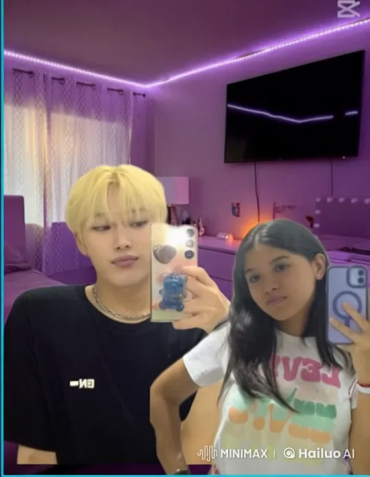 Live2D Animated Couple Sharing a Tender Moment – AI Generated Video | Hailuo AI