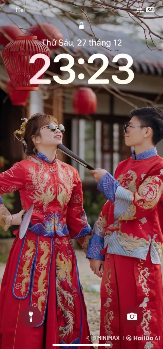 Traditional Kungfu Performance in Red Attire with Dragons and Phoenixes – AI Generated Video | Hailuo AI