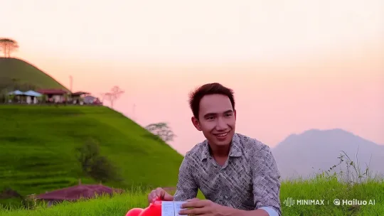 Rama and Sinta's Romantic Balloon Release on a Hilltop – AI Generated Video | Hailuo AI