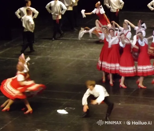 Folk Dance Performance with Unplanned Wardrobe Malfunction – AI Generated Video | Hailuo AI