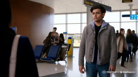 Airport Farewell: A Promise of Love Amidst Long-Distance Challenges – AI Generated Video | Hailuo AI