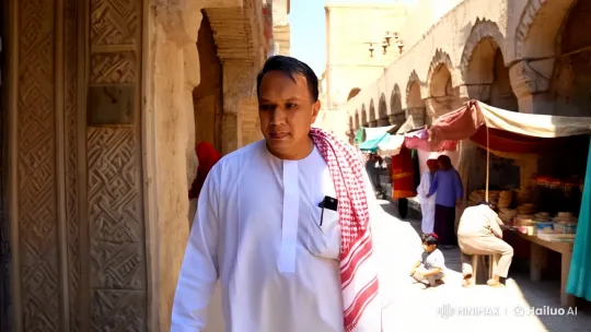 Middle-Aged Man on a Pilgrimage Journey Through Ancient Middle-Eastern Streets – AI Generated Video | Hailuo AI