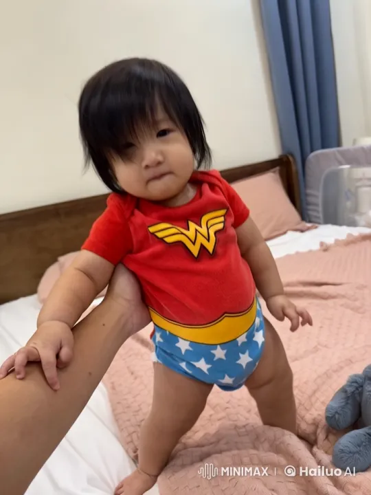 Baby in Wonder Woman Gear Shows Off Kung Fu Skills – AI Generated Video | Hailuo AI
