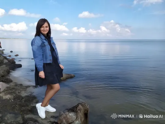 Girl Dancing Gracefully by the Seaside with Melodious Song – AI Generated Video | Hailuo AI