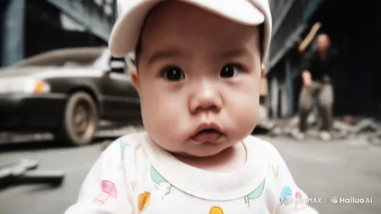 Innocence Amidst Chaos: Baby in Gang War Scene – AI Generated Video | Hailuo AI
