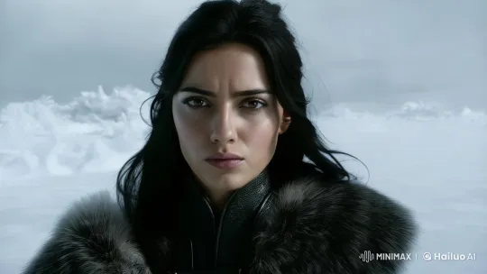 Warrior Maiden in Snowy Wilderness – AI Generated Video | Hailuo AI