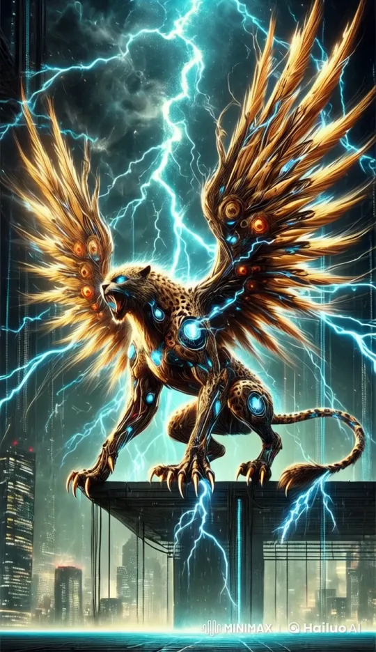 Monstrous Cheetah-Eagle Hybrid in Live2D Animation – AI Generated Video | Hailuo AI