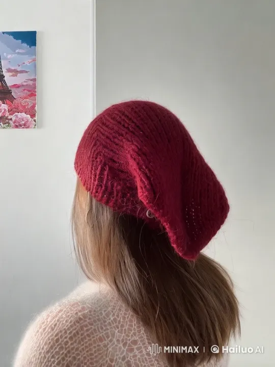 Miniature Workers Craft Knitted Kerchief on Person's Head – AI Generated Video | Hailuo AI