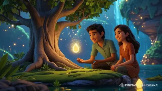 Magical Encounter by the Enchanted Riverside – AI Generated Video | Hailuo AI