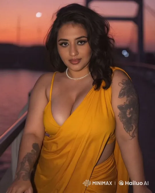 Woman in Yellow Dress Walks on Bridge at Sunset – AI Generated Video | Hailuo AI