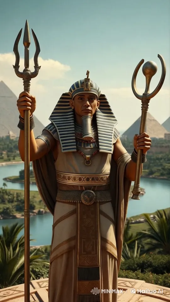 Ancient Pharaoh in Majestic Live2D Egyptian Scene – AI Generated Video | Hailuo AI