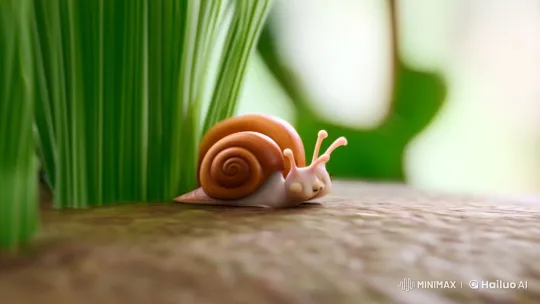 Captivating Snail Duo Awakens in Lush Landscape – AI Generated Video | Hailuo AI