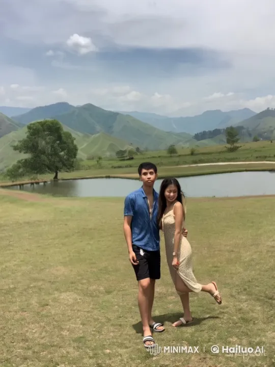 Couple Performs Dynamic Kungfu in Scenic Mountains – AI Generated Video | Hailuo AI