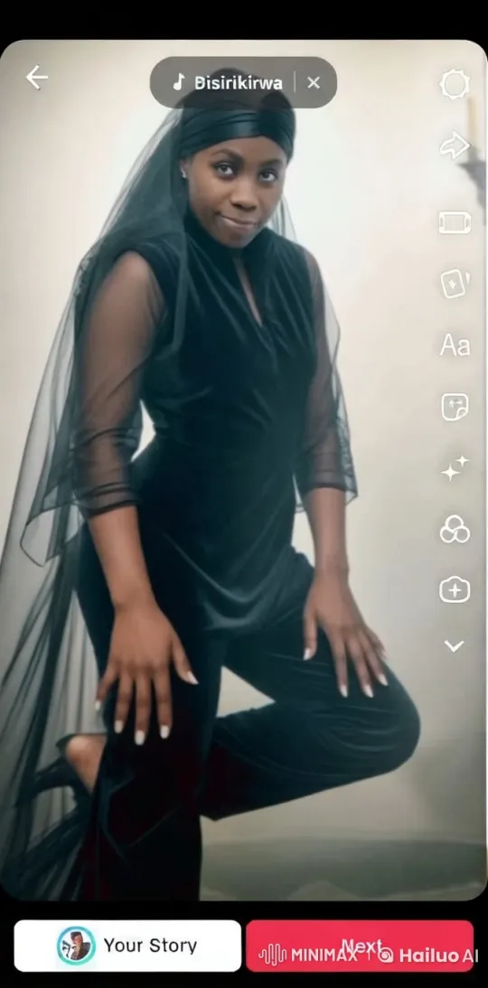 Woman Dances Passionately in Black, Evoking Romantic Euphoria – AI Generated Video | Hailuo AI