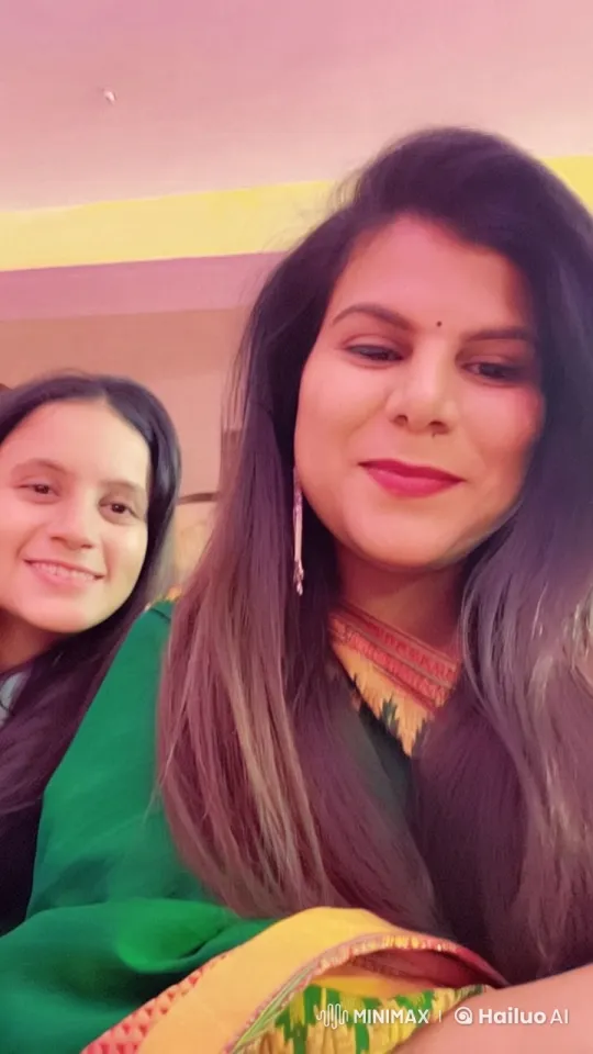 Affectionate Moment Between Two Women in Traditional Attire – AI Generated Video | Hailuo AI