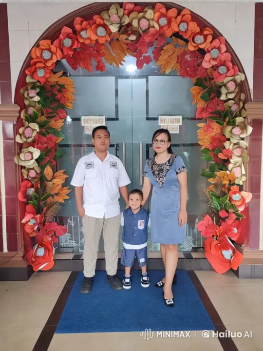 Family Performs Dynamic Kungfu in Colorful Floral Setting – AI Generated Video | Hailuo AI