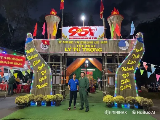 Lively Martial Arts Celebration Under Illuminated Arch – AI Generated Video | Hailuo AI