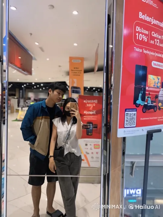 Couple's Dynamic Kungfu Fight in Live2D Mall Scene – AI Generated Video | Hailuo AI