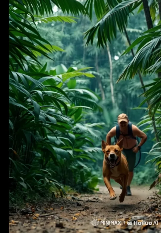 Joyful Chase Through a Vibrant Jungle – AI Generated Video | Hailuo AI