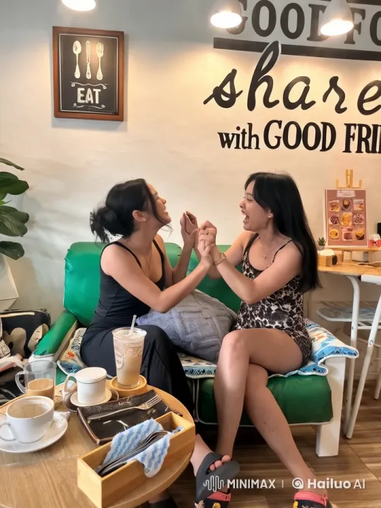 Casual Women's Dynamic Kung Fu Fight in Cozy Cafe Setting – AI Generated Video | Hailuo AI
