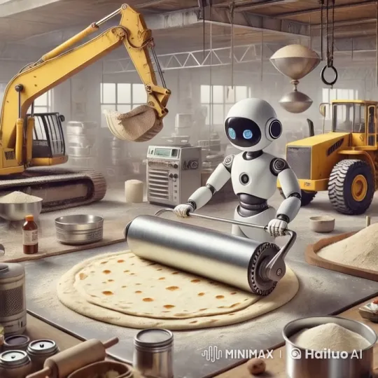Tiny Chef Cooks Chapati with Giant Machines – AI Generated Video | Hailuo AI
