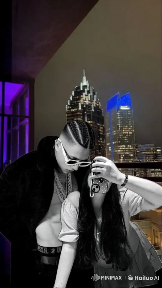 City Lights and Loving Embrace Captured in Live2D – AI Generated Video | Hailuo AI