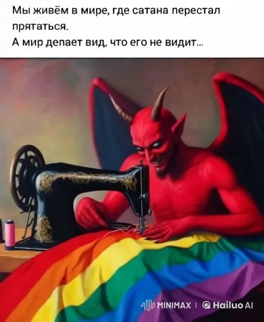 Devil Joyfully Sews Rainbow Flag in Live2D Animation – AI Generated Video | Hailuo AI
