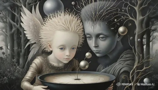 Angel-winged Boy and Girl in Ethereal Forest Discovery – AI Generated Video | Hailuo AI