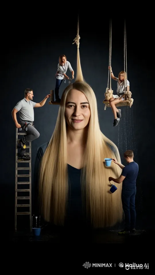 Live2D Animated Hairstyling Process – AI Generated Video | Hailuo AI