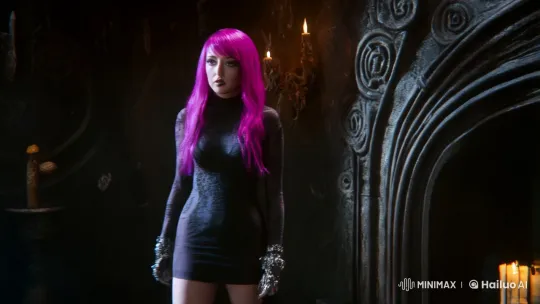 Lovecraftian Woman in Dark Realm with Shub's Whisper – AI Generated Video | Hailuo AI