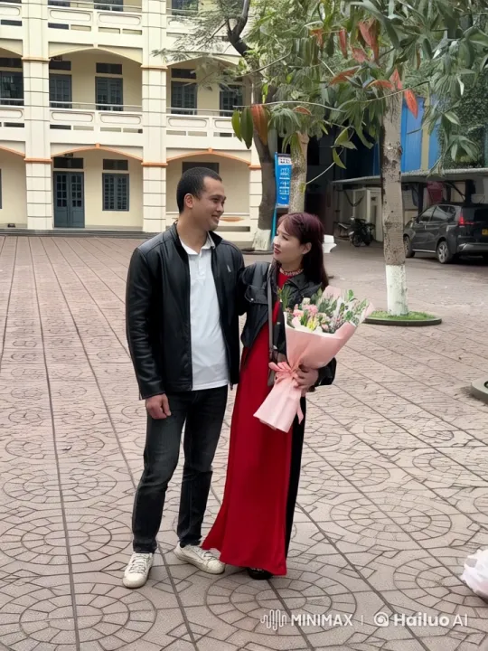 Couple Engages in Dynamic Kung Fu Combat in Courtyard – AI Generated Video | Hailuo AI