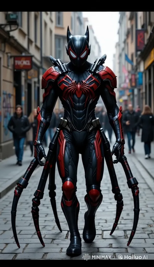 Futuristic Armored Character Walks Through Urban Setting – AI Generated Video | Hailuo AI