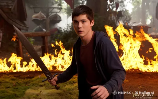 Logan Lerman in Fiery Live2D Battle Scene – AI Generated Video | Hailuo AI