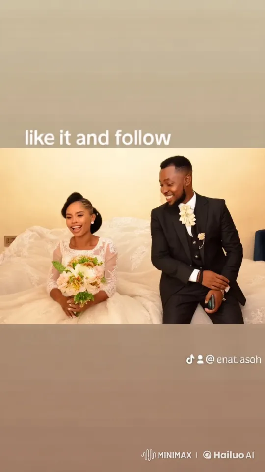 Live2D Wedding Couple with Bouquet and Phone – AI Generated Video | Hailuo AI