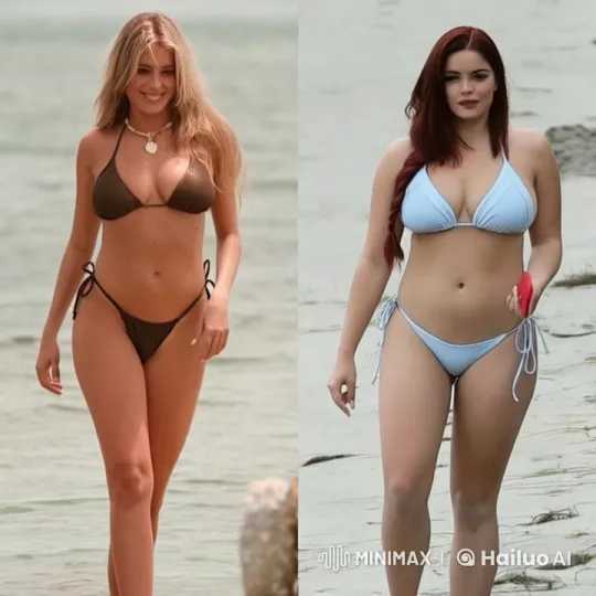 Two Women Embrace Passionately on a Beach – AI Generated Video | Hailuo AI