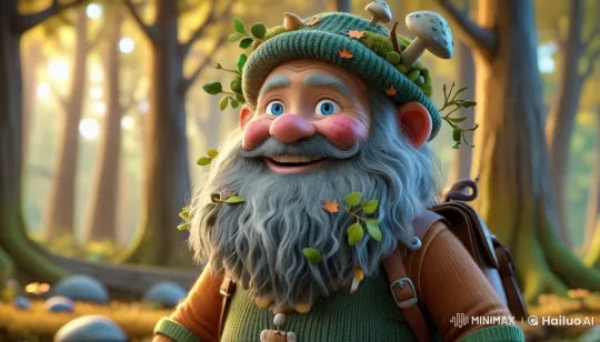 Grandpa Smilestone's Enchanted Forest at Sunrise – AI Generated Video | Hailuo AI