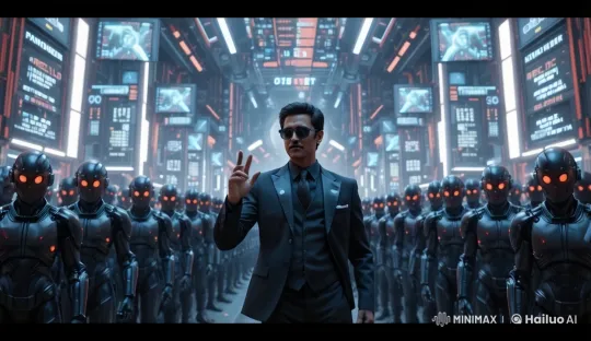 Quirky Overlord Commands AI Army in Futuristic Dance-Off – AI Generated Video | Hailuo AI