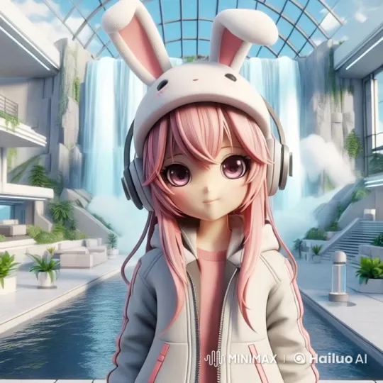 Pink-haired Girl Dancing to 'Senpai Desu Ne' by Waterfall – AI Generated Video | Hailuo AI