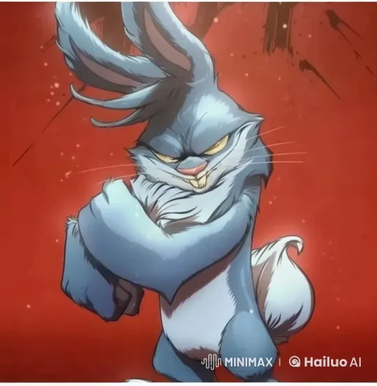 Live2D Animated Blue Rabbit with Mischievous Charisma – AI Generated Video | Hailuo AI