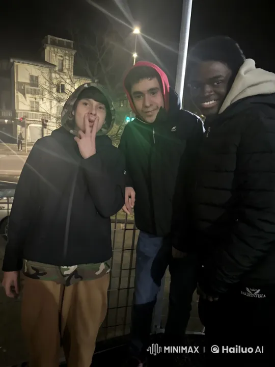Young friends enjoy a calm night, hilariously tumble in animated style – AI Generated Video | Hailuo AI