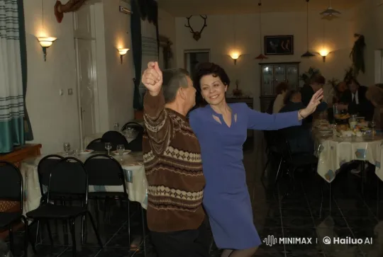 Dance Performance: Man Squats, Woman Waves Hair – AI Generated Video | Hailuo AI