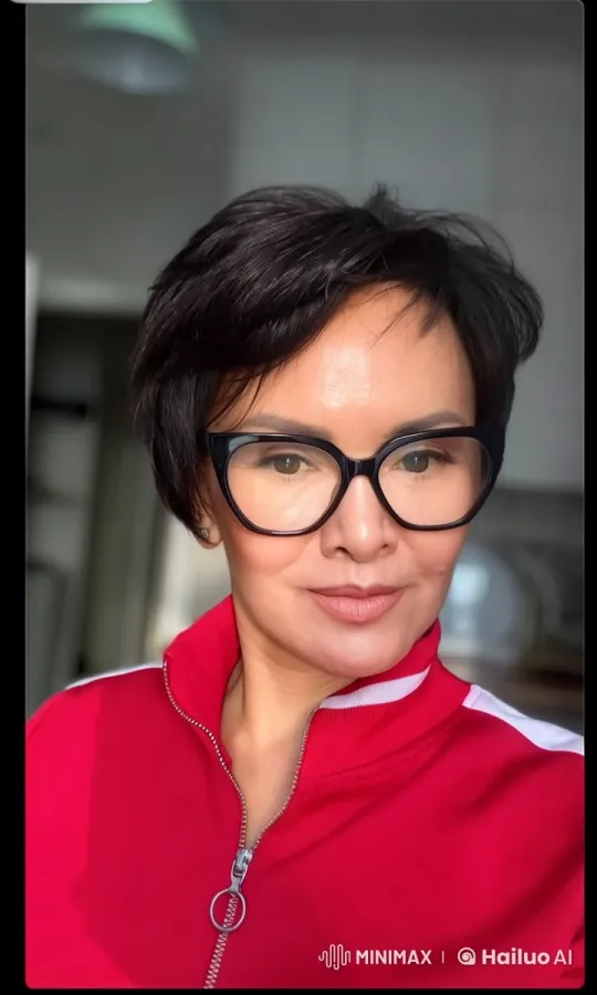 Vibrant Red Jacketed Person in Soft-Lit Kitchen Setting – AI Generated Video | Hailuo AI