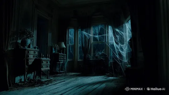 Abandoned House: Haunting Encounter in the Night – AI Generated Video | Hailuo AI