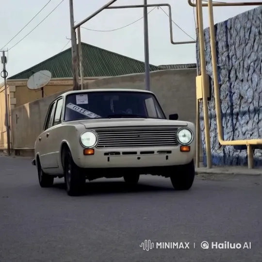 Vintage Car Surrounded by Police in Live2D Scene – AI Generated Video | Hailuo AI