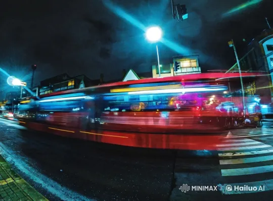 Vibrant Urban Nightlife: Lights, Motion, and Sounds – AI Generated Video | Hailuo AI