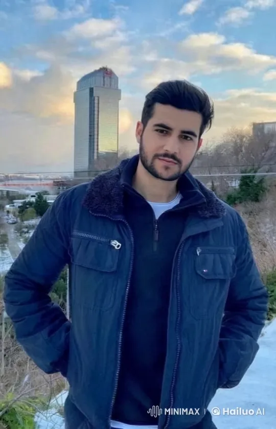 Young Man Bonds with Horse and Elephant in Snowy Cityscape – AI Generated Video | Hailuo AI