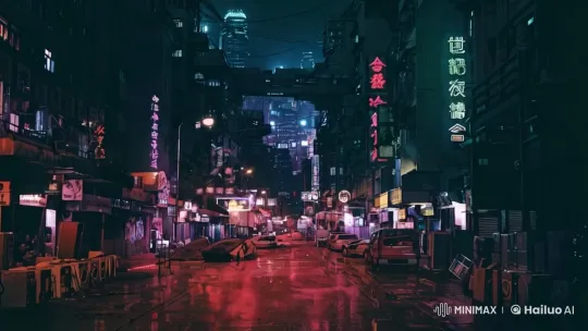 Neon-Lit Urban Night: A Cyberpunk 2D Animation – AI Generated Video | Hailuo AI
