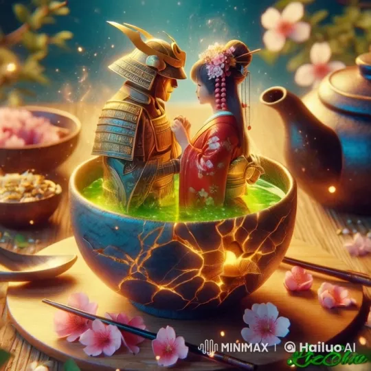 Samurai and Geisha in Mystical Tea Scene – AI Generated Video | Hailuo AI