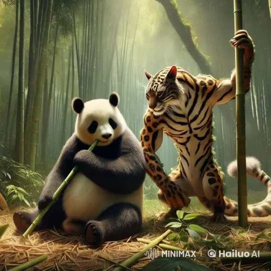 Pando the Panda Protects the Bamboo Forest from Hunters – AI Generated Video | Hailuo AI
