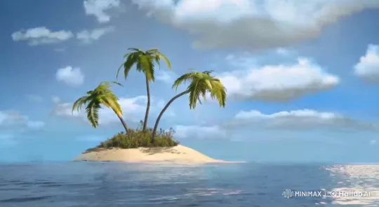 Island Ascends: A Peaceful Paradise in the Sky – AI Generated Video | Hailuo AI